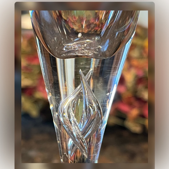 Svend Jensen-Pair of Fluted Crystal Champagne Glasses-Made in Denmark - Picture 3 of 6